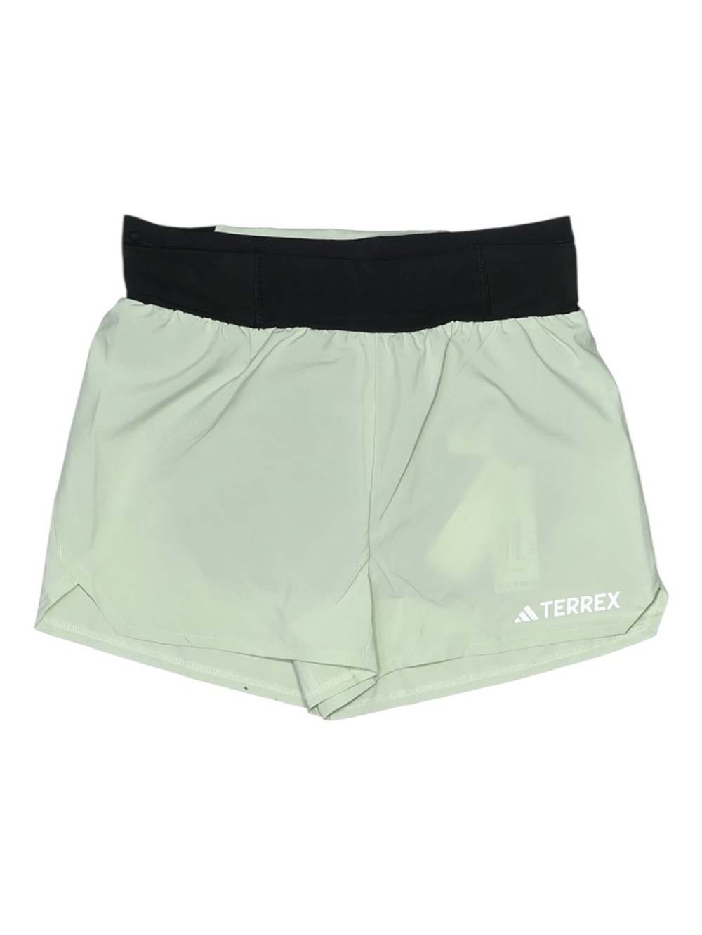 NWT adidas Terrex Trail Running Shorts S 3” Green Reflective Zip Pocket